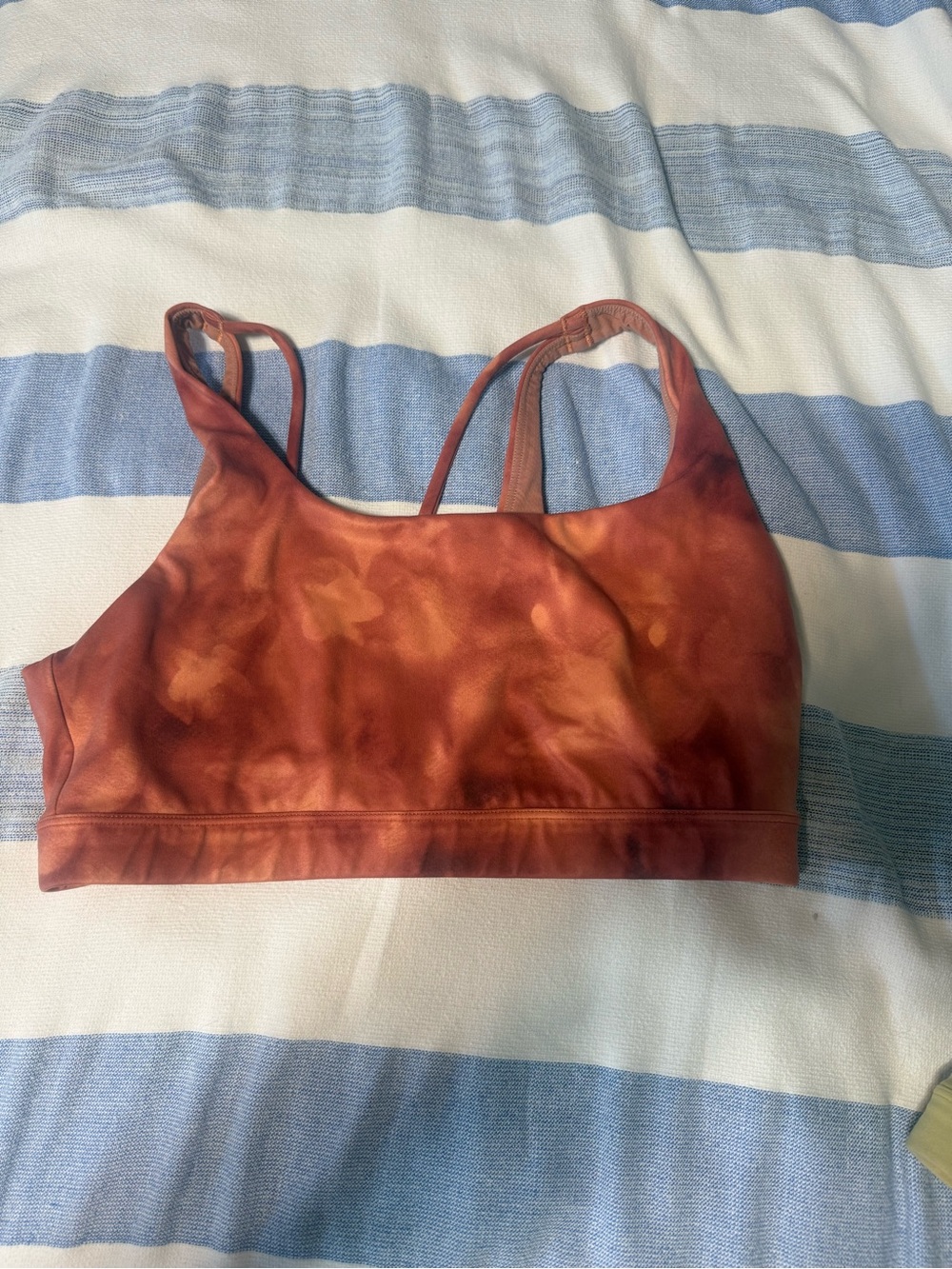 Athleta Rust Tie-Dye Sports Bra